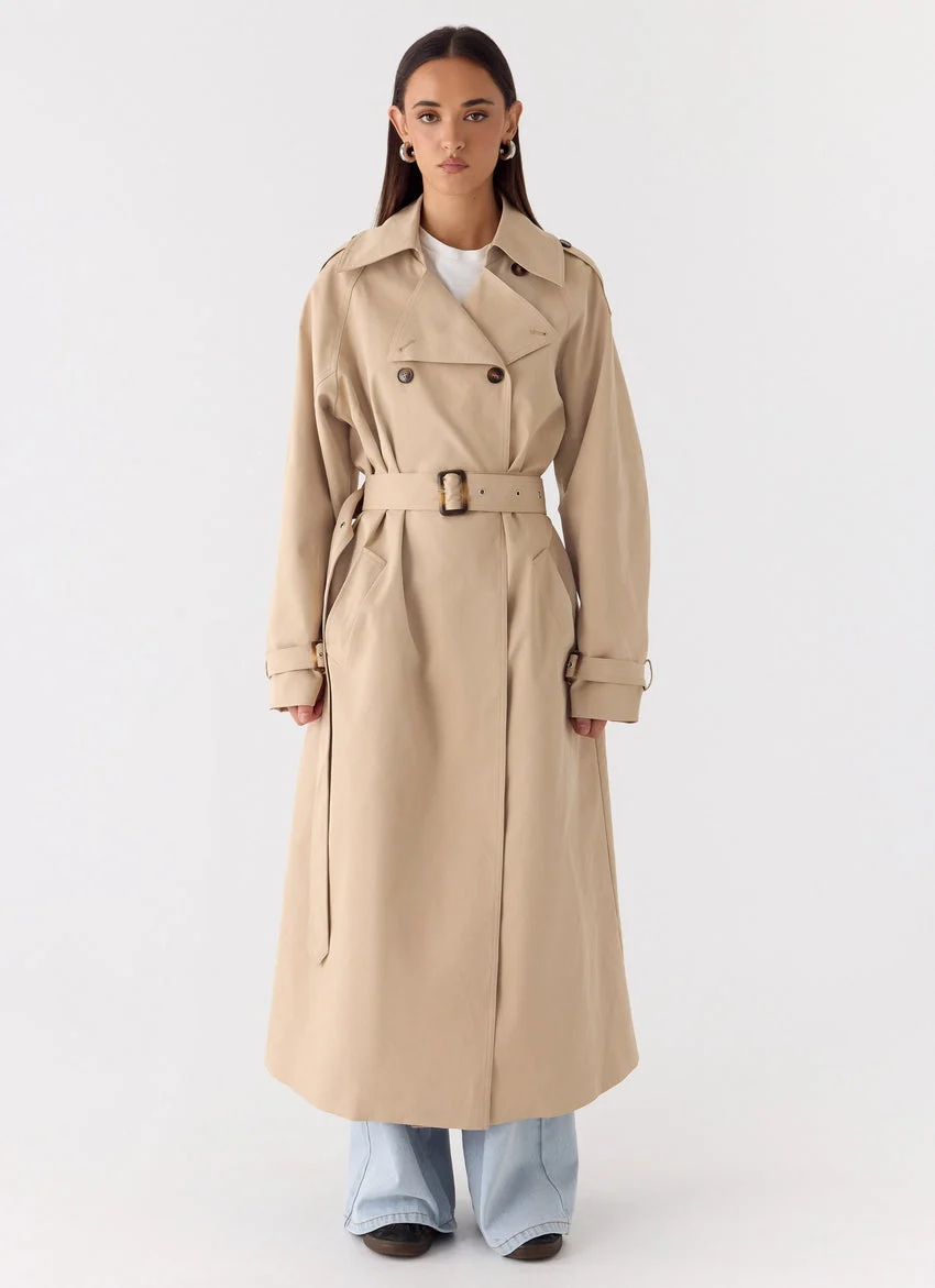 Jackie Trench Coat - Tan