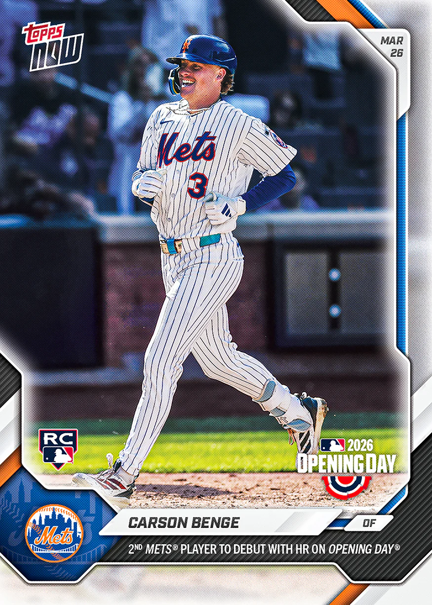Carson Benge - 2026 MLB Topps NOW® - Card 3 - PR: 7126
