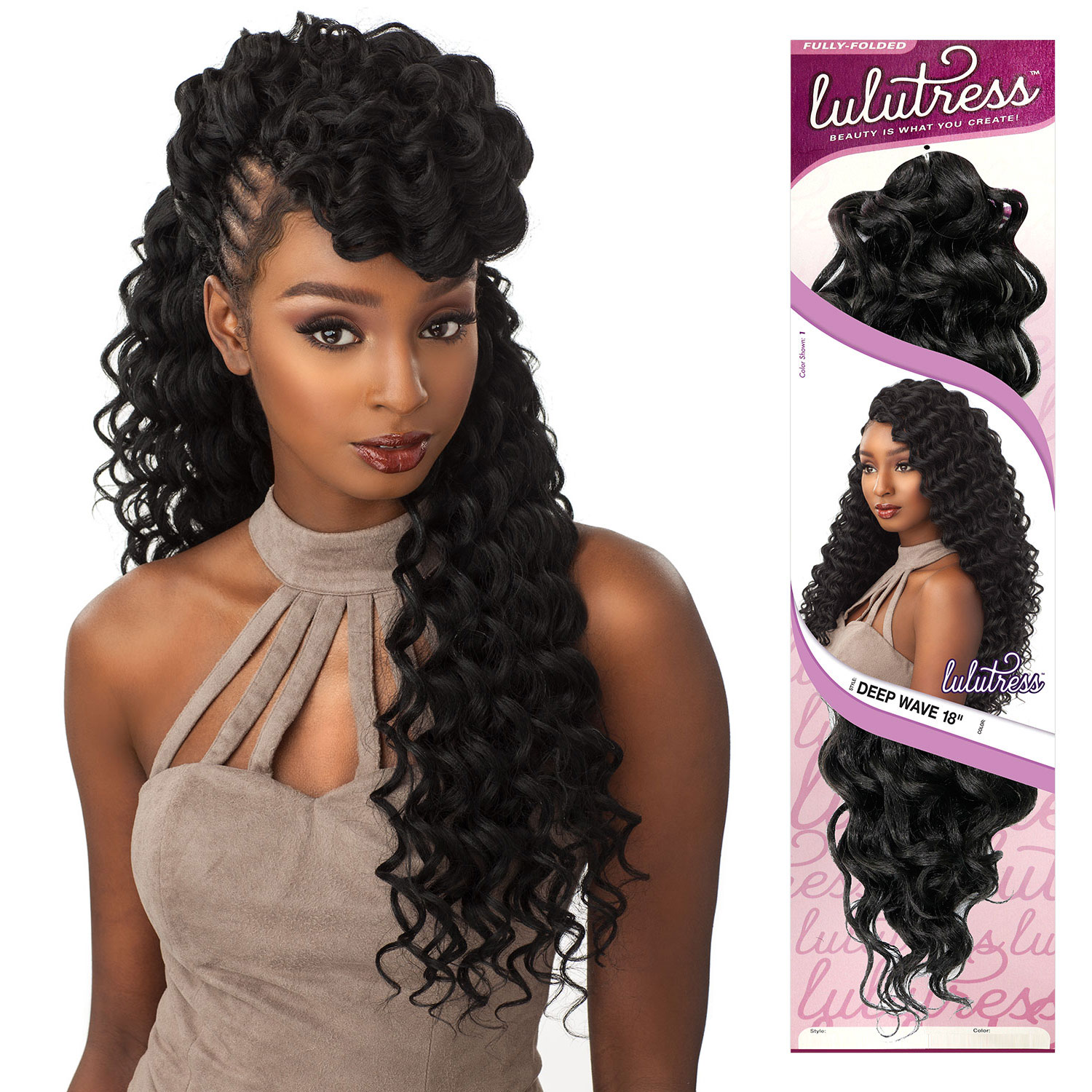 Sensationnel Synthetic Hair Crochet Braids Lulutress Deep Wave 18