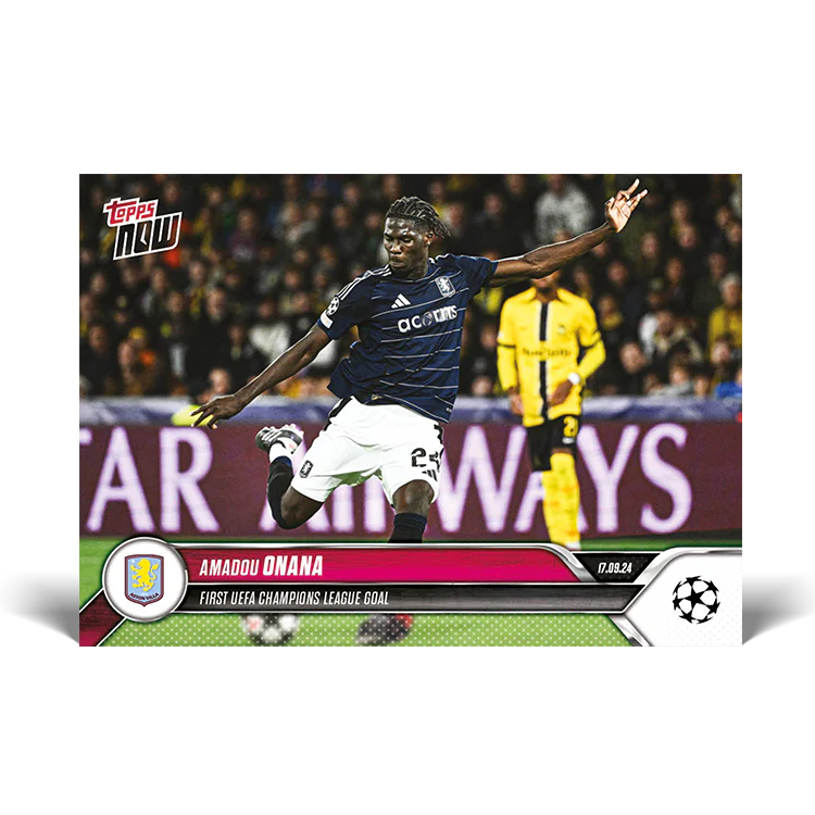 Amadou Onana - First UEFA Champions League goal - 24/25 UCC TOPPS NOW® Card 9