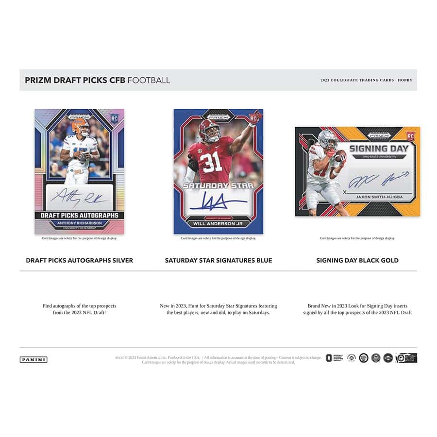2023 Panini Prizm Draft Picks NCAA Football Hobby Box