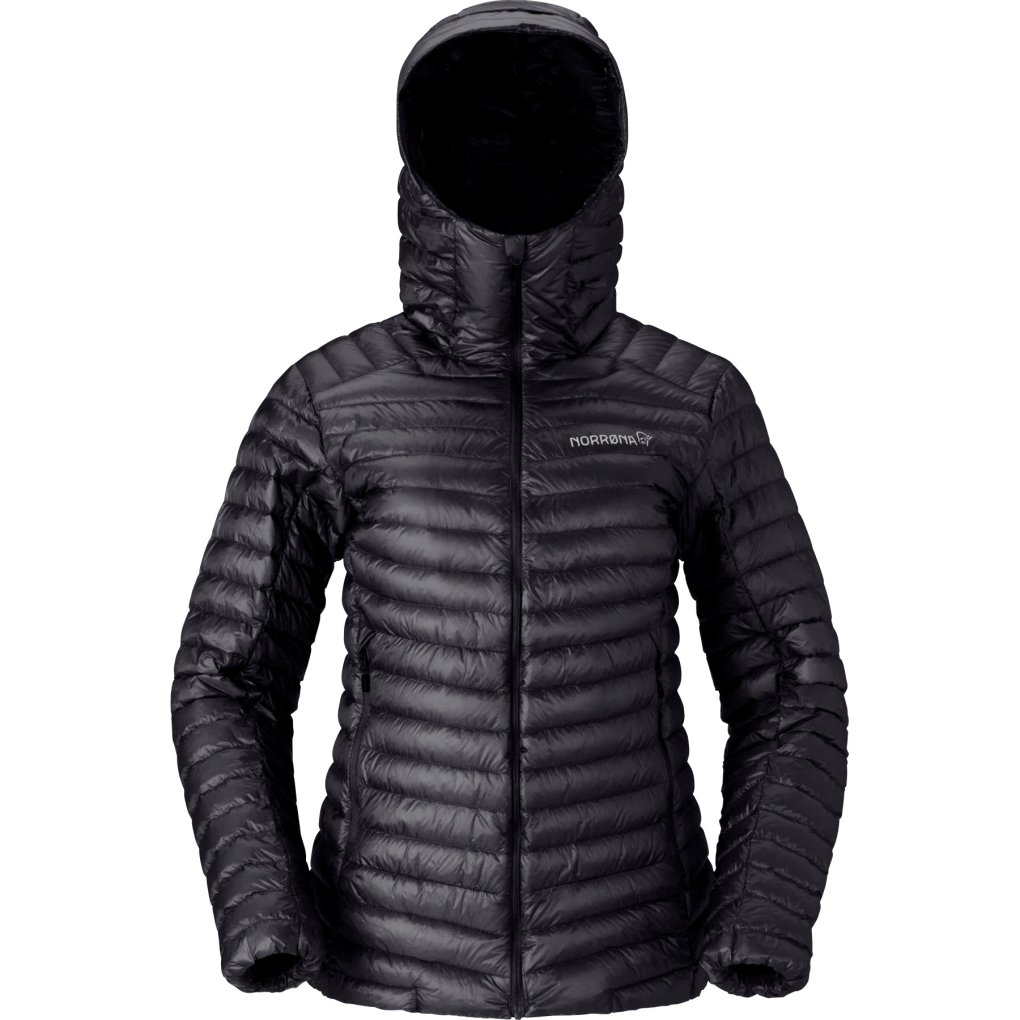 Norrona trollveggen down800 Super Light Hood Jacket Women - Caviar Black