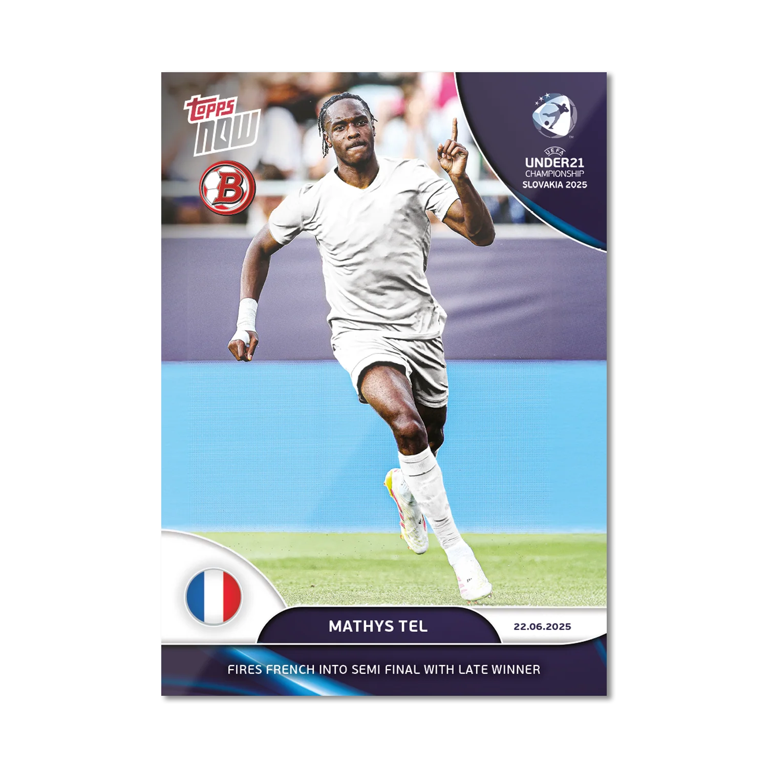 Mathys Tel - 2025 UEFA Euro U-21 Topps NOW® - Card 9
