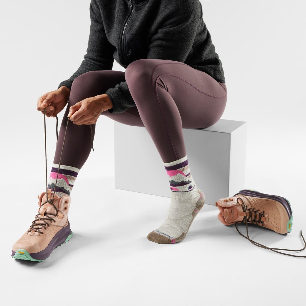 SmartWool Hike Light Cushion Mountain Moon Crew Socks Women - 069 ash