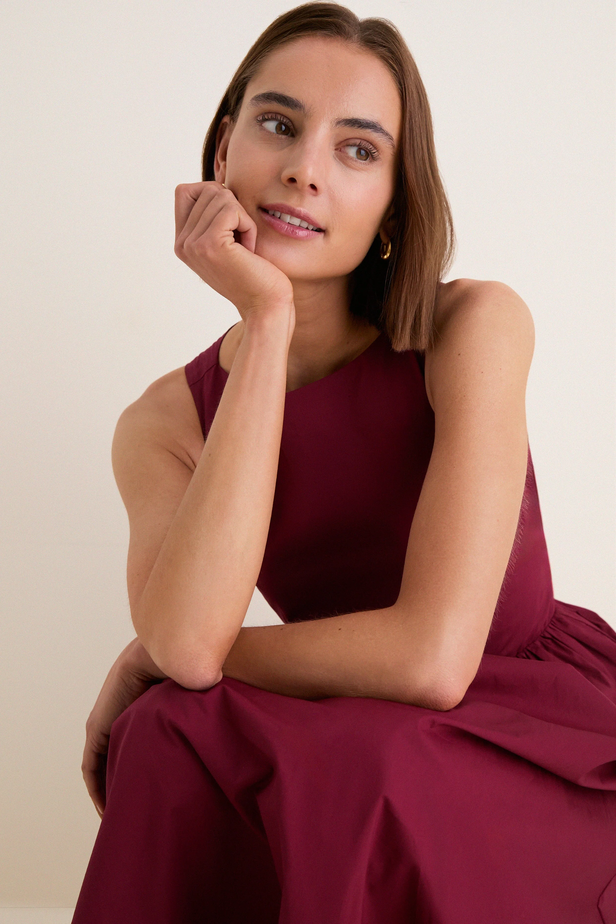 Merlot Open-Back Loire Maxi Dress