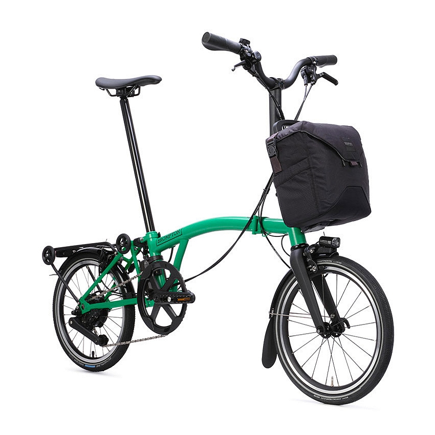 Brompton Electric P Line - 4 Speed - Mid Bar - Extended Seatpost - Rear Rack - 16