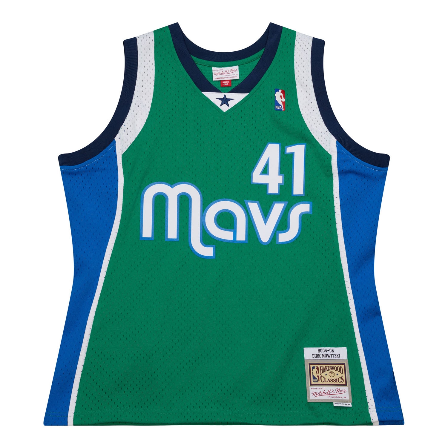 Dirk Nowitzki #41 Dallas Mavericks 2004-05 Swingman NBA Jersey Green