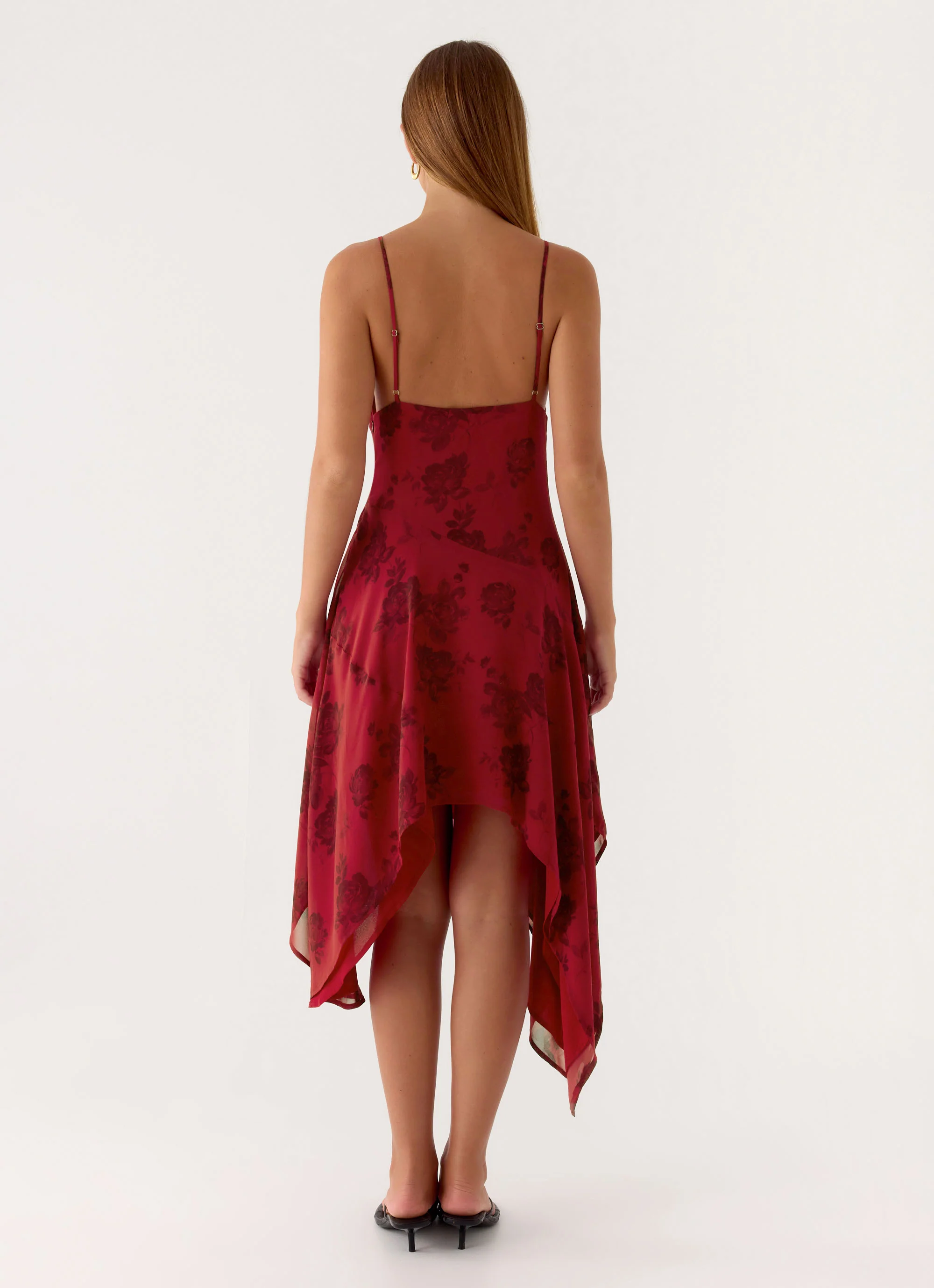 Jasiel Midi Dress - Cherry Rose