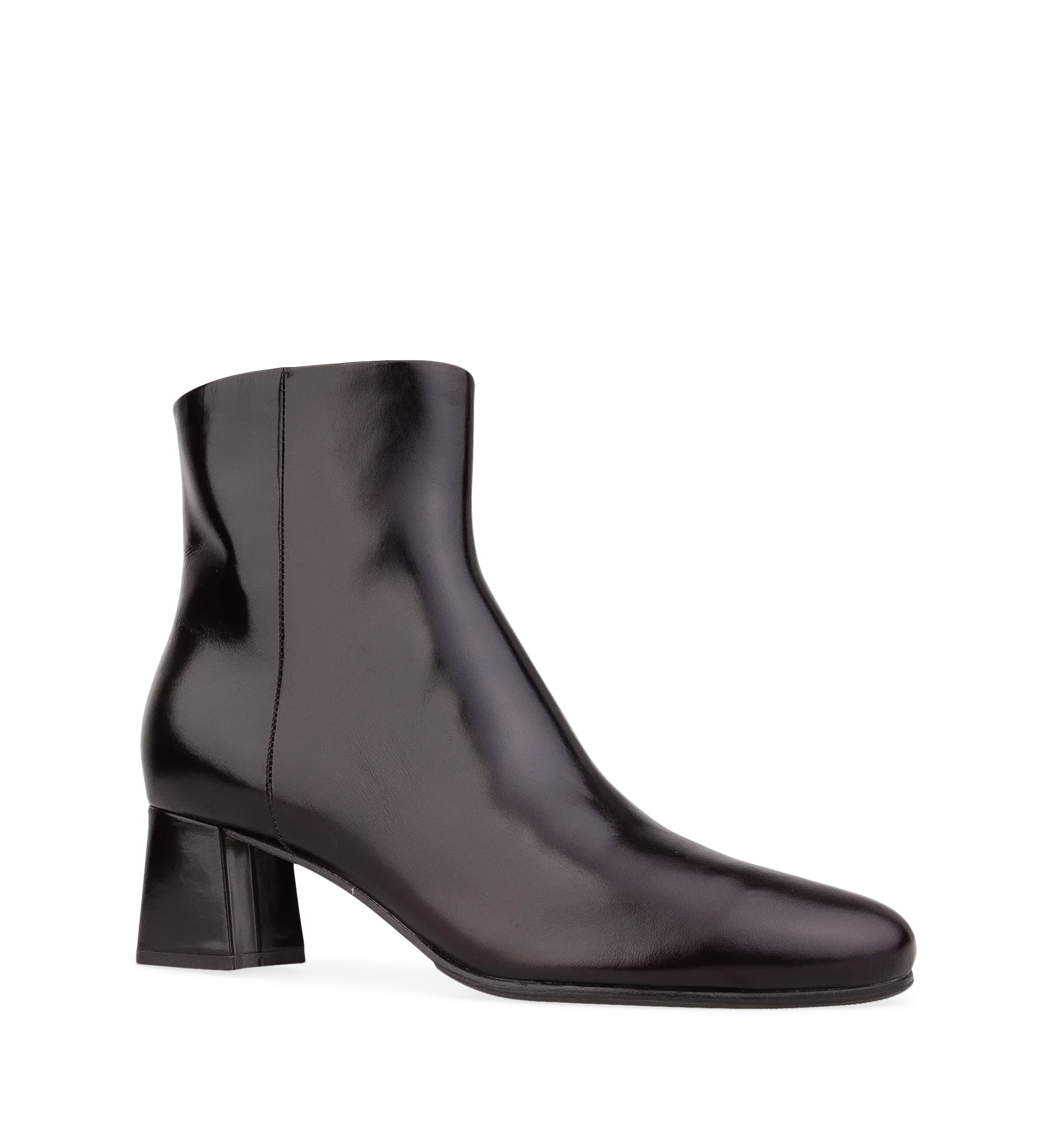 Tachuri Dark Oak Boxed Leather Ankle Boots