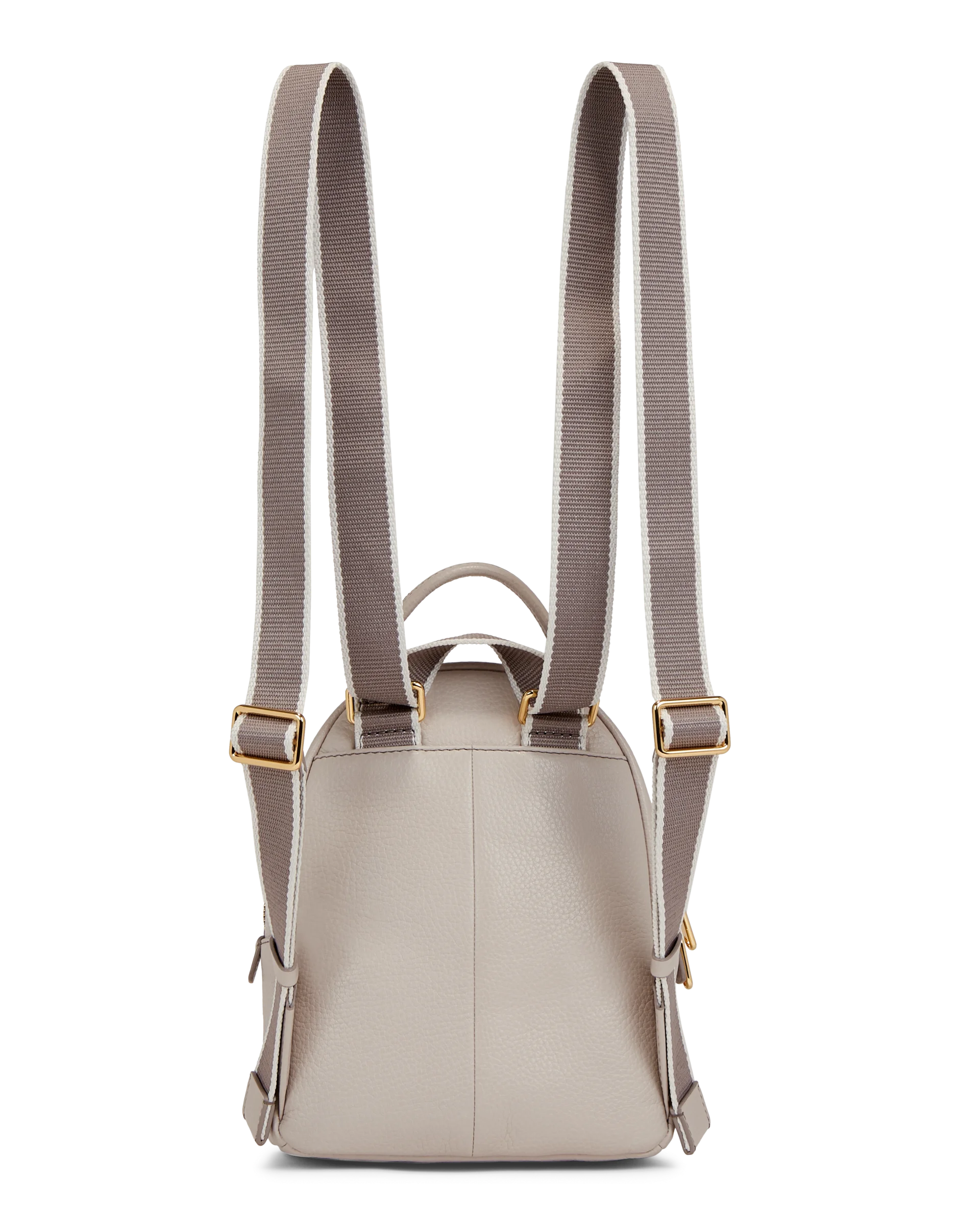 ECCO Round Pack Rucksack aus Leder Beige 23X20,5X10,5 cm