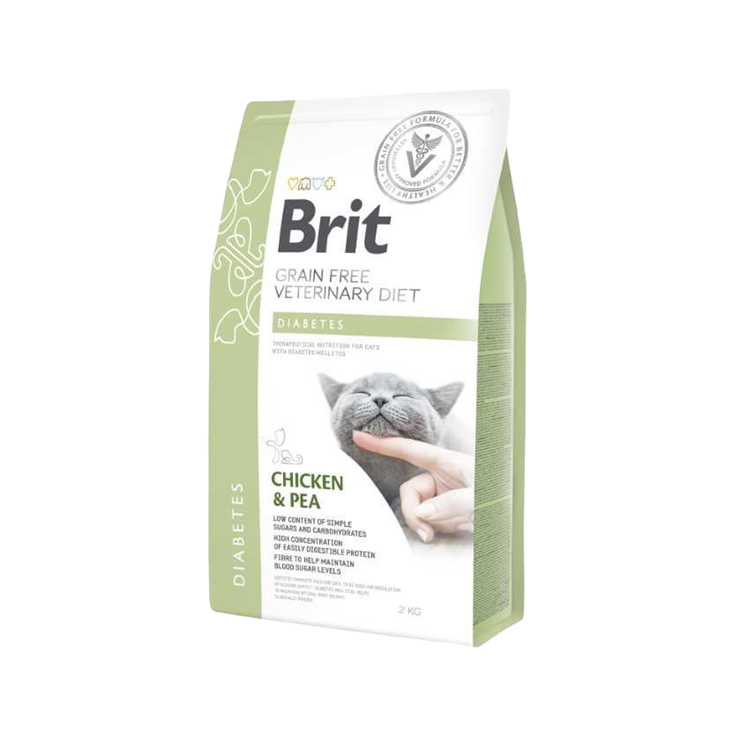 Brit Veterinary Diet Cat - Grain free - Diabetes - 2 kg