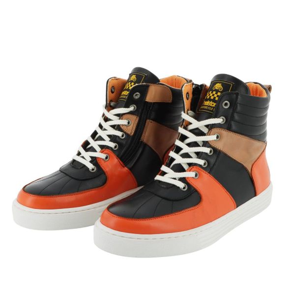 Helstons RUN Motorcycle Riding Shoes - Black / OrangeRef : HS1277