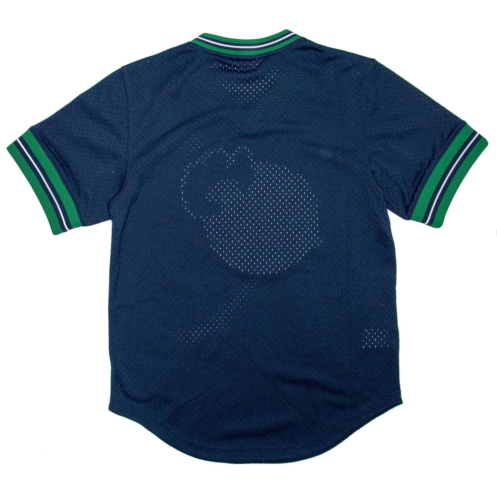 Dallas Mavericks Unbeaten Mitchell & Ness NBA V-Neck Mesh Shirt Navy