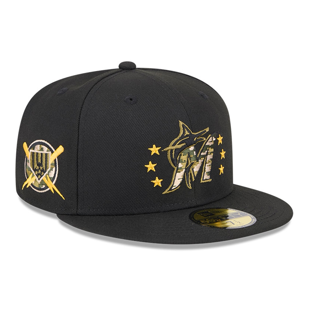 Miami Marlins 2024 MLB Authentic Armed Forces New Era 59FIFTY Fitted Cap