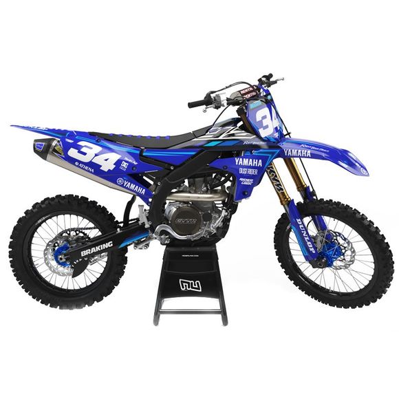 RiderUnik STARS BLUE deco kit - Blue / BlackYAMAHA 65 YZ 65 - 2019 - 2024Ref: ru1341 / ya-starsb-3