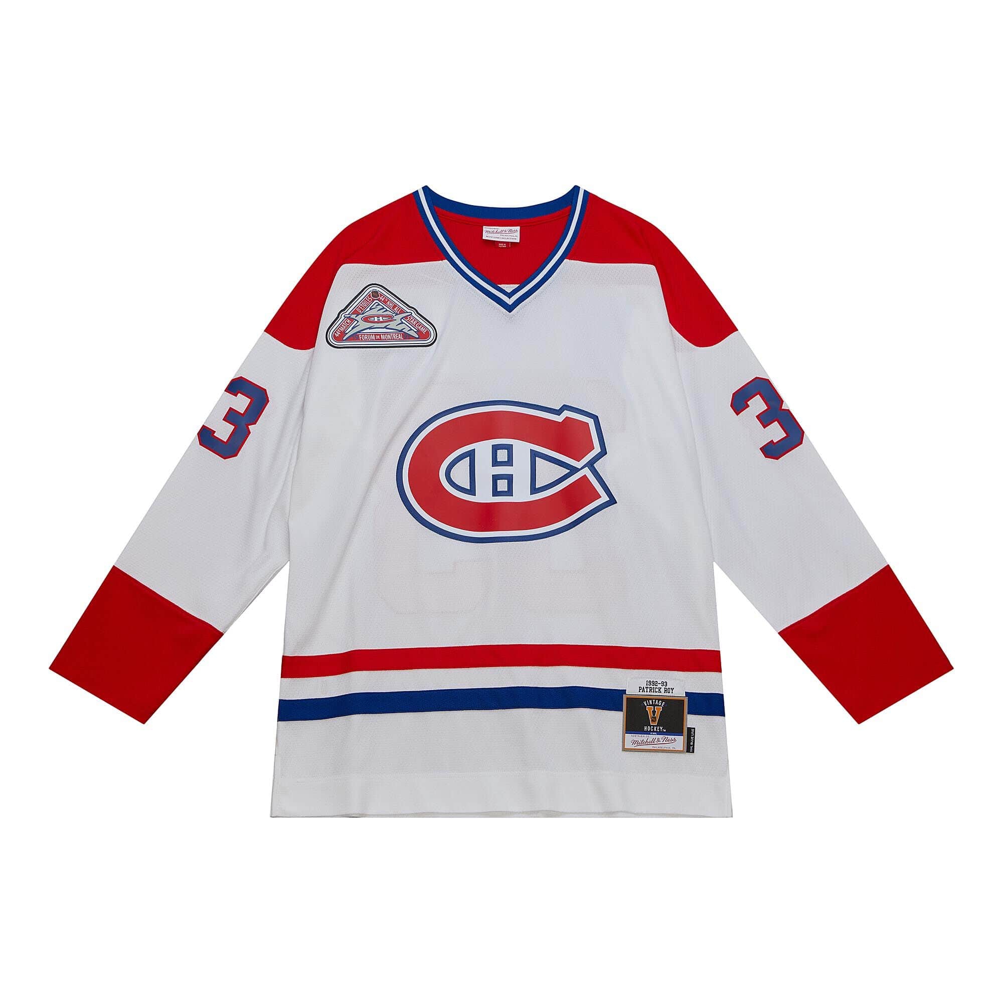 Patrick Roy #33 Montreal Canadiens 1992-93 Mitchell & Ness NHL Jersey