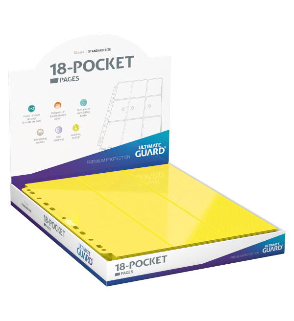 UG Supreme 18-Pocket Side-Loading Pages Yellow - 50 Pcs