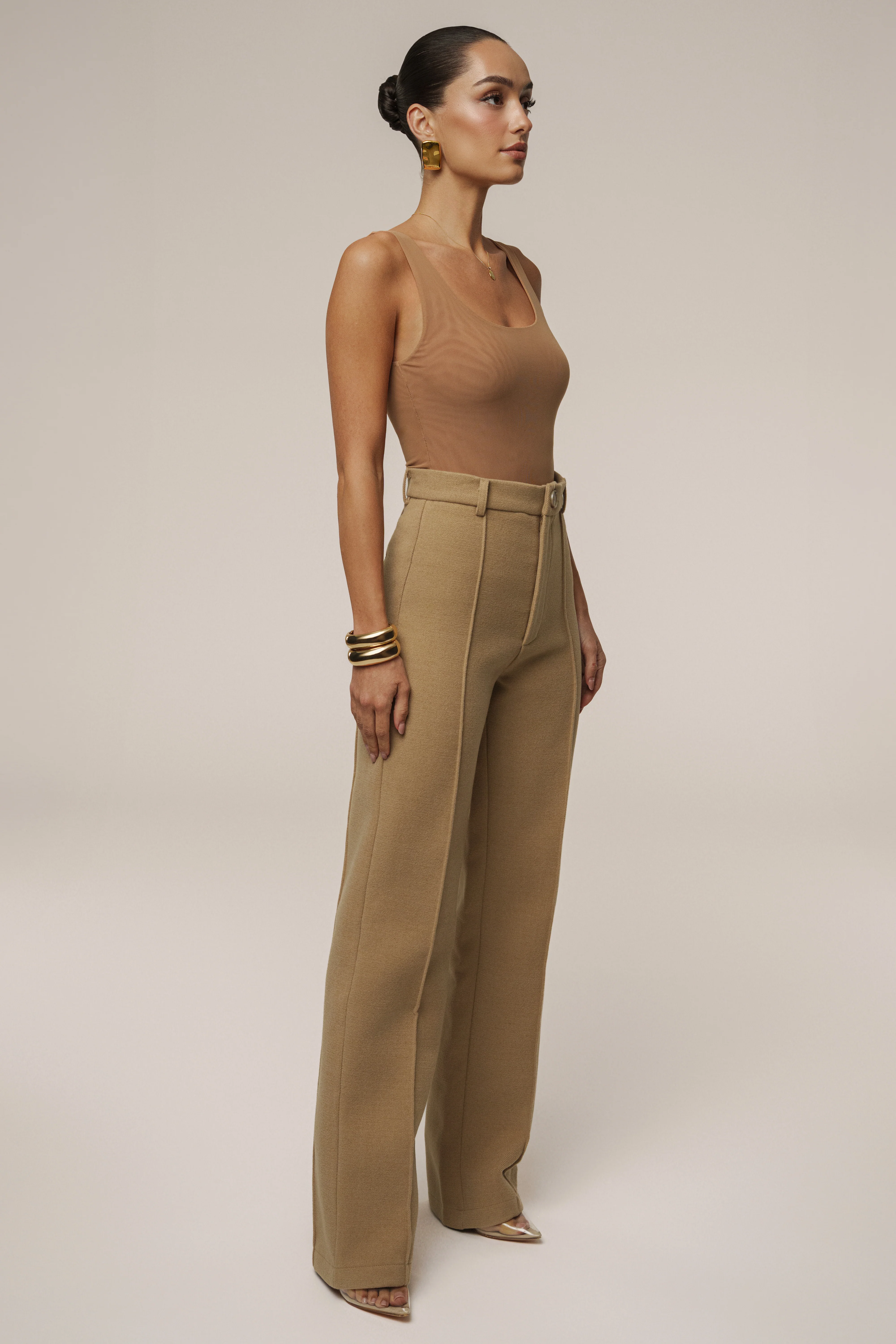Pecan Mesh Essentials Tank Bodysuit Undergarment
