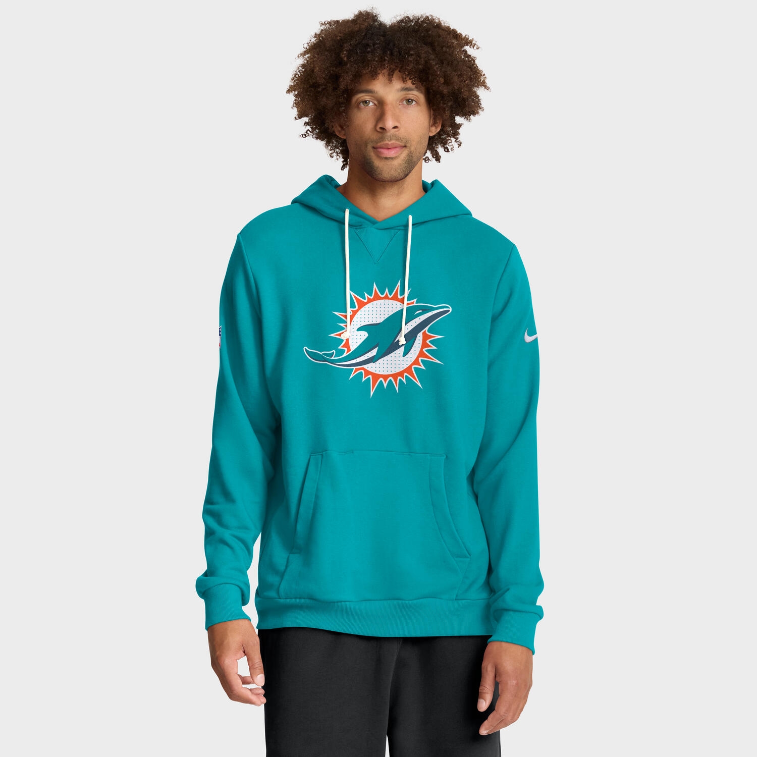 Miami Dolphins 2025 NFL Sideline Standard Issue Hoodie Aqua