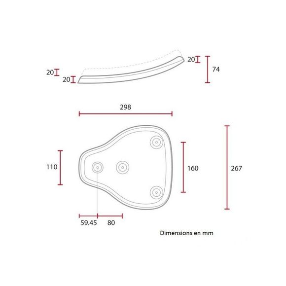 Brazoline BOBBER MONOPLACE comfort saddle size S Universal - BlackRef : CSCR11