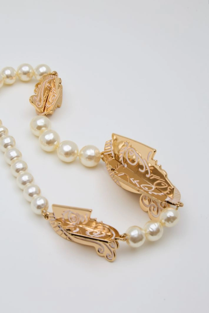 Necklace with geometric elements - GOLD