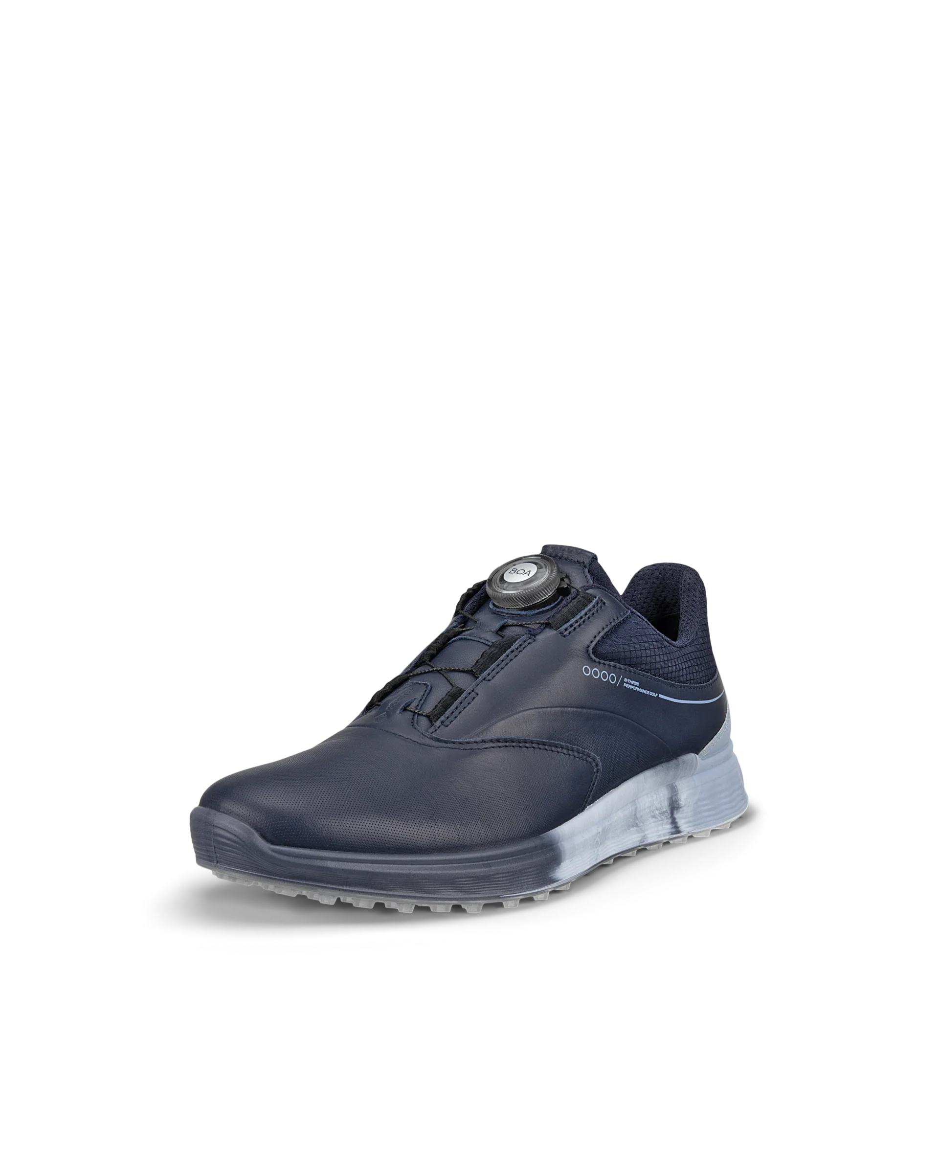 ECCO W Golf S-Three Damen Golfschuh aus Leder mit Gore-Tex Blau