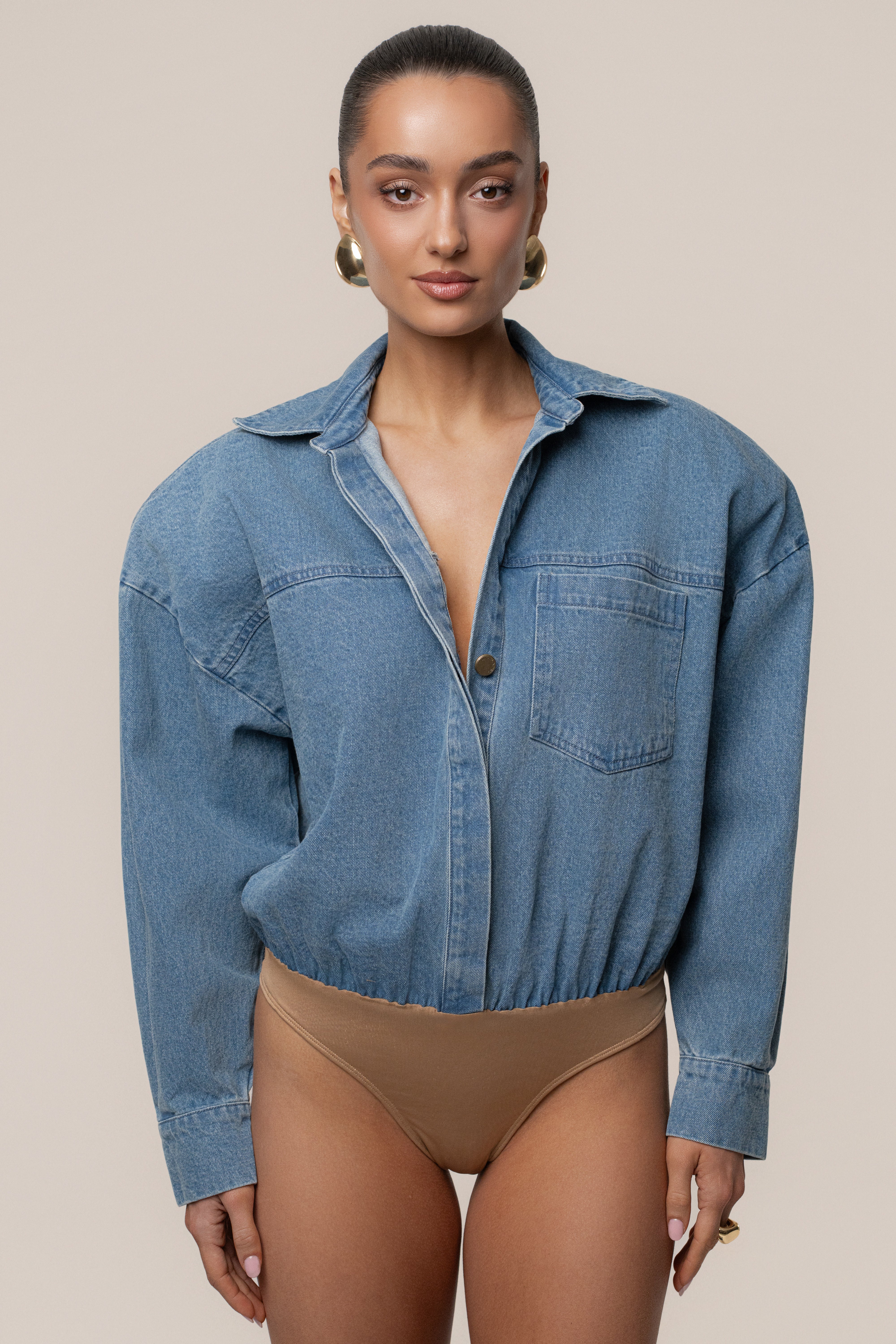 Denim Unstoppable Bodysuit