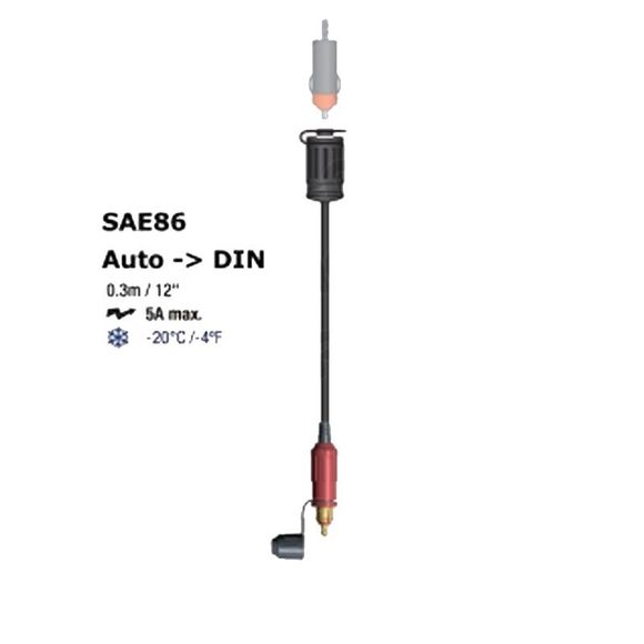 Câble chargeur de batterie Tecmate O-16 DIN FEMELLE ALUME CIGARE UniverselRef : TC0013 / SAE86