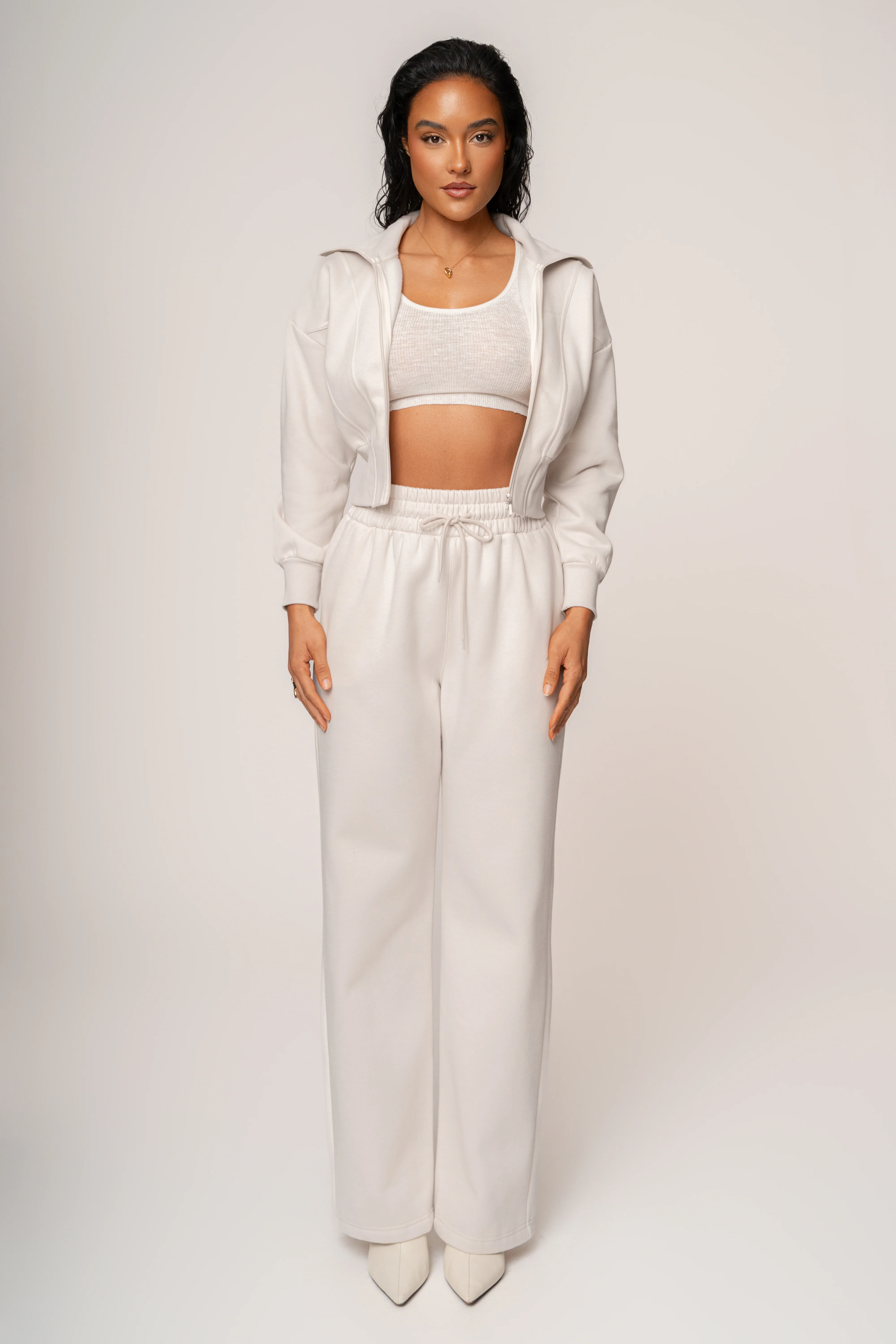 Bone JLUXLABEL Logo Fleece Pants