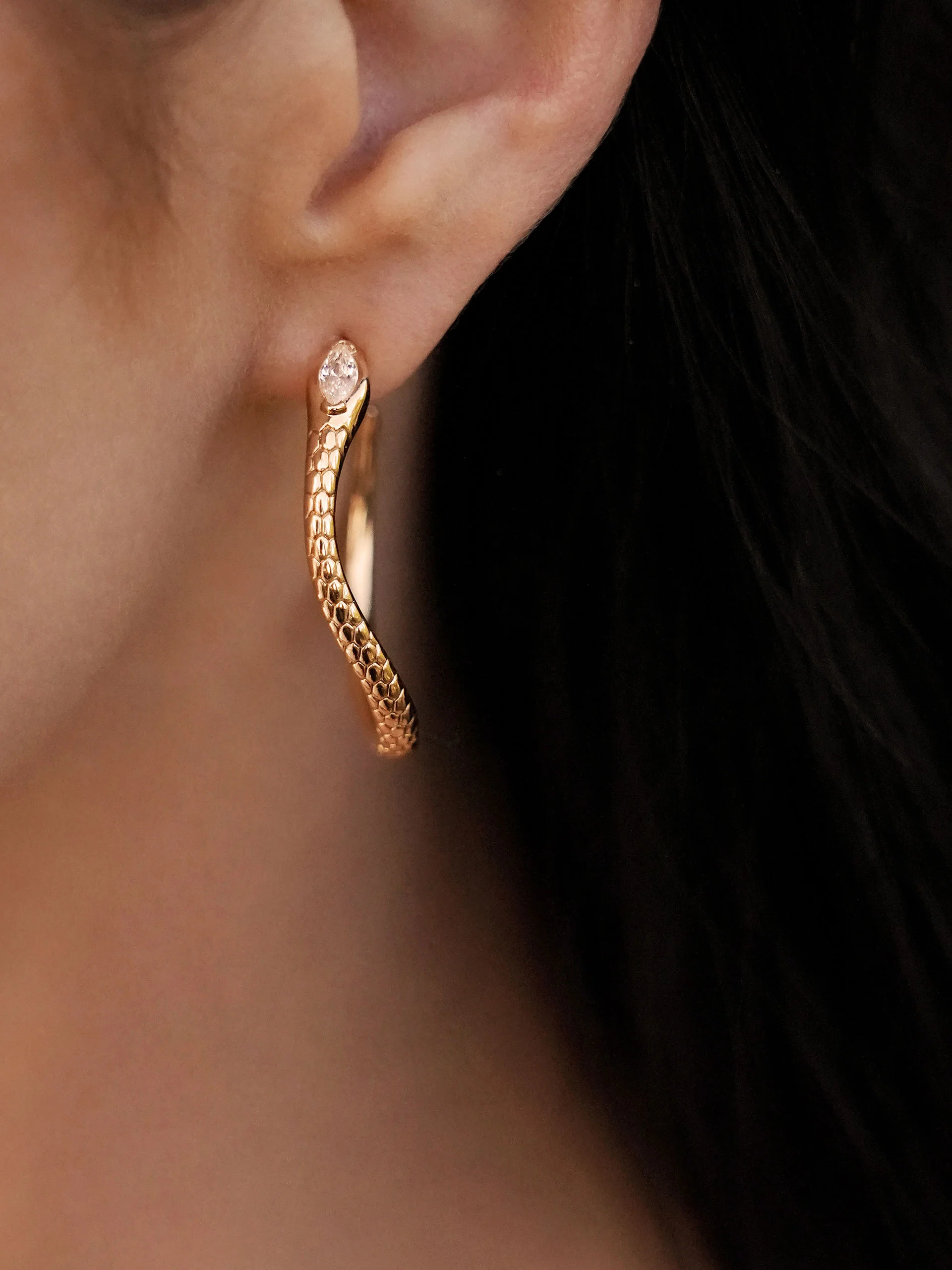Serpentina Snake Hoops
