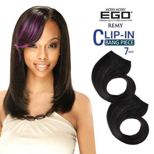 Model Model Remy Human Hair Weave EGO Clip-In Bang Piece 7
