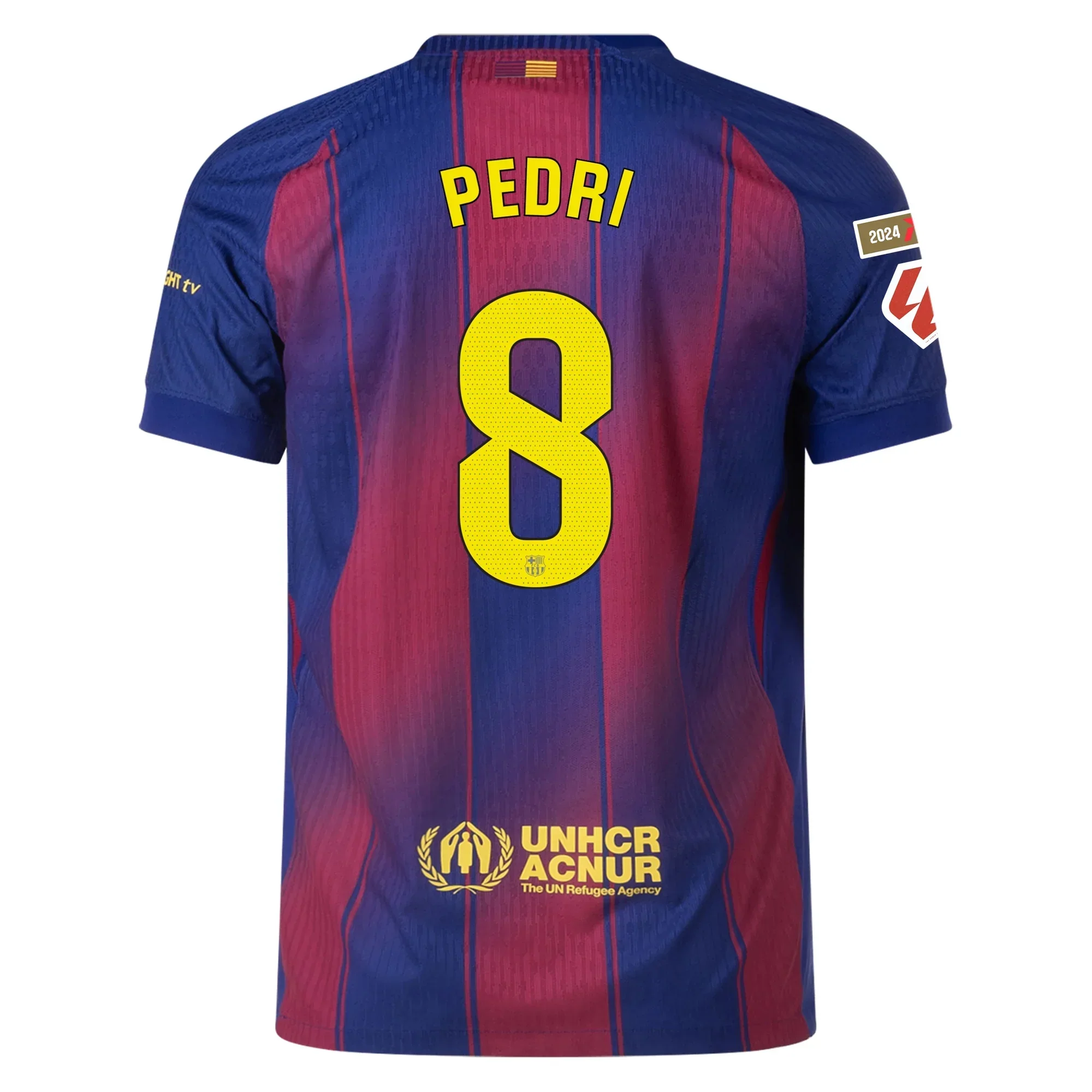 Barcelona Authentic Pedri Home Jersey w/ La Liga Champion Patches 25/26 (Deep Royal Blue/Midwest Gold)