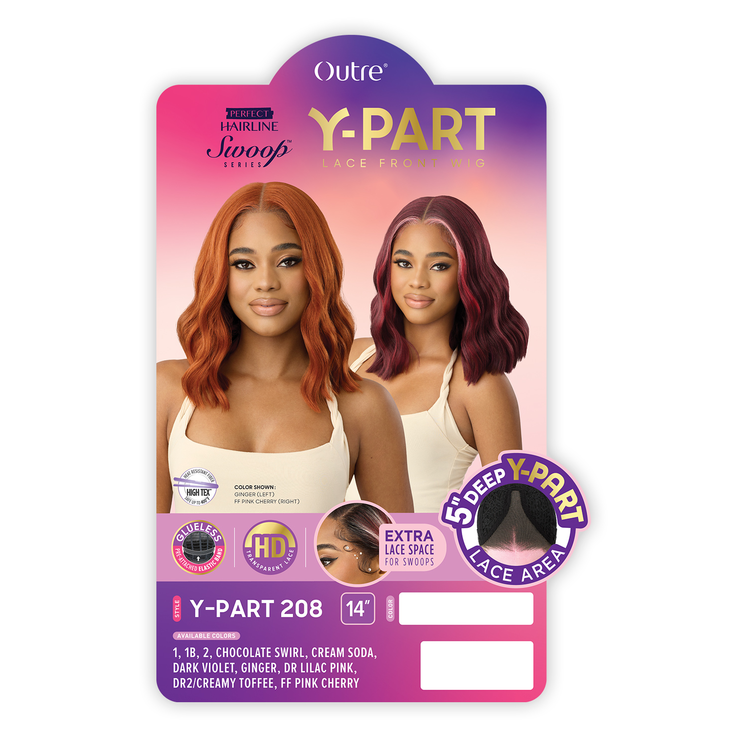 Outre HD Lace Frontal Wig Perfect Hairline Glueless Y-Part Swoop Series Y-Part 208