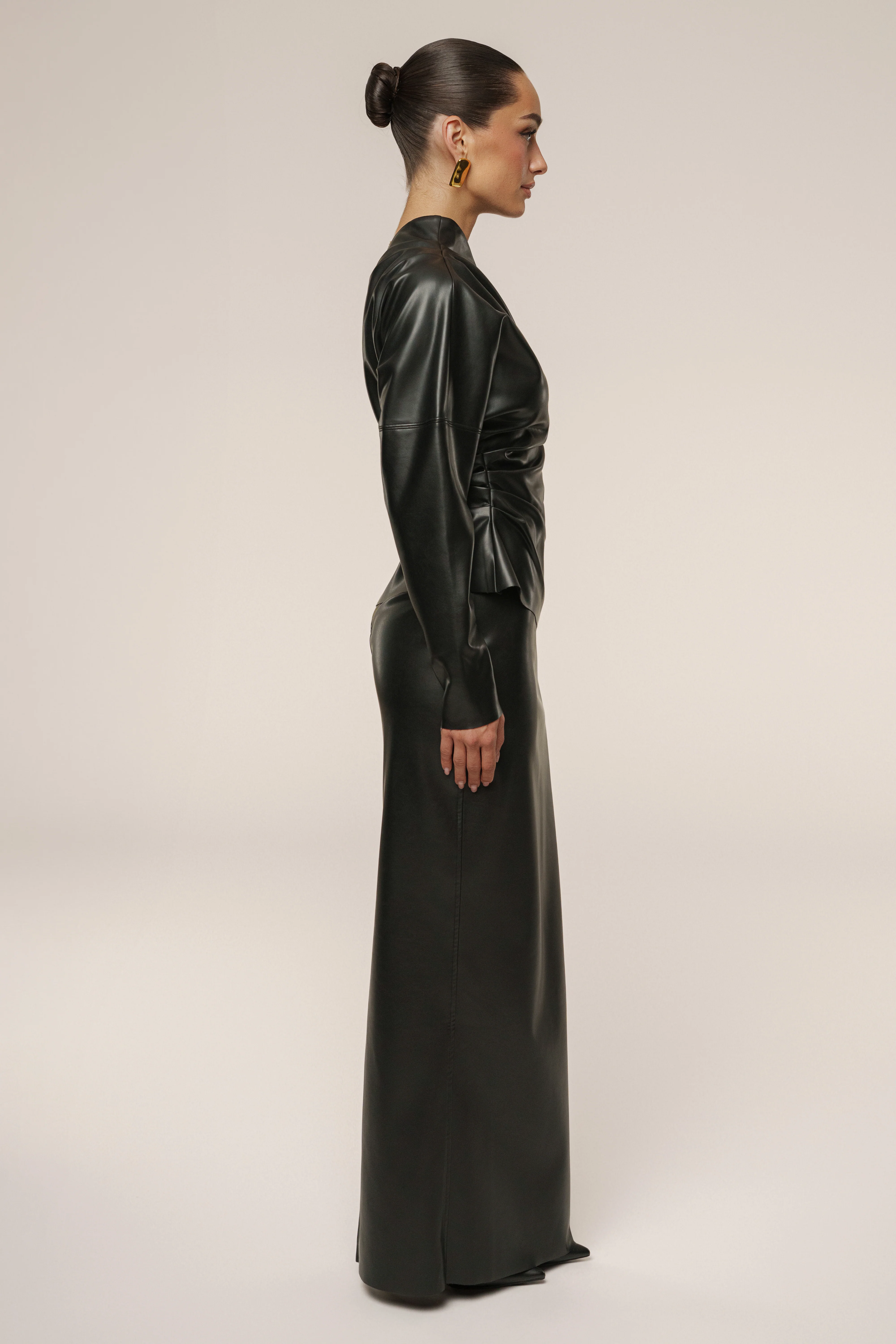 Black Demi One Shoulder Top