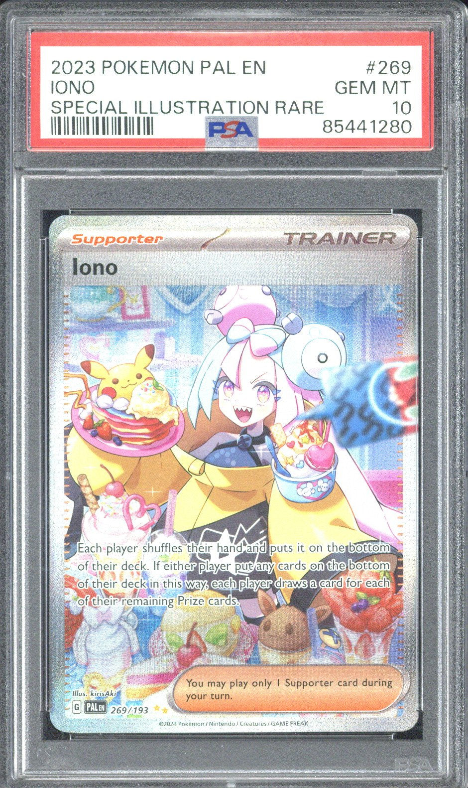 2023 Pokemon PAL EN Iono SIR #269 PSA 10