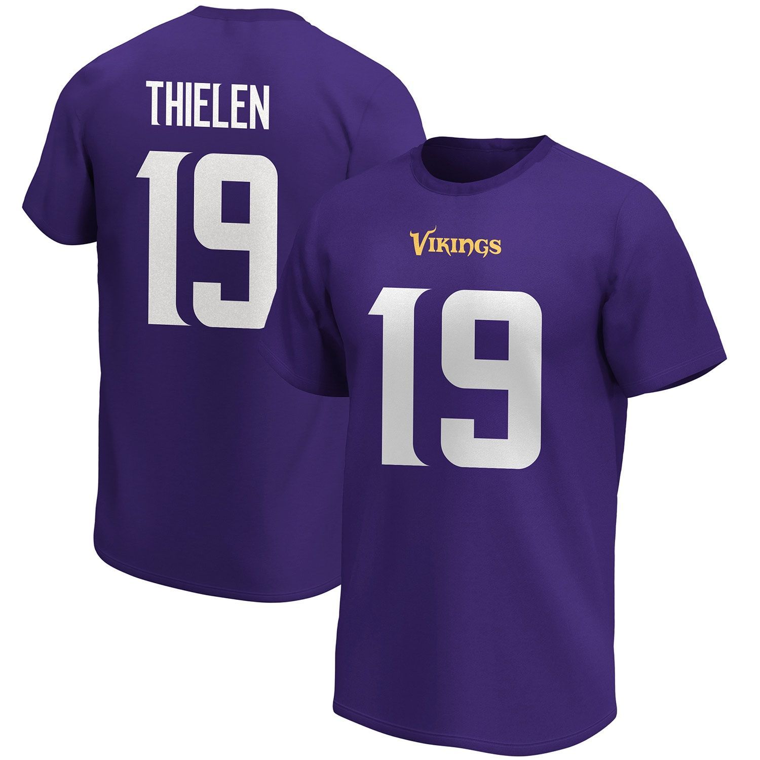Adam Thielen #19 Minnesota Vikings Fanatics Player NFL T-Shirt Purple