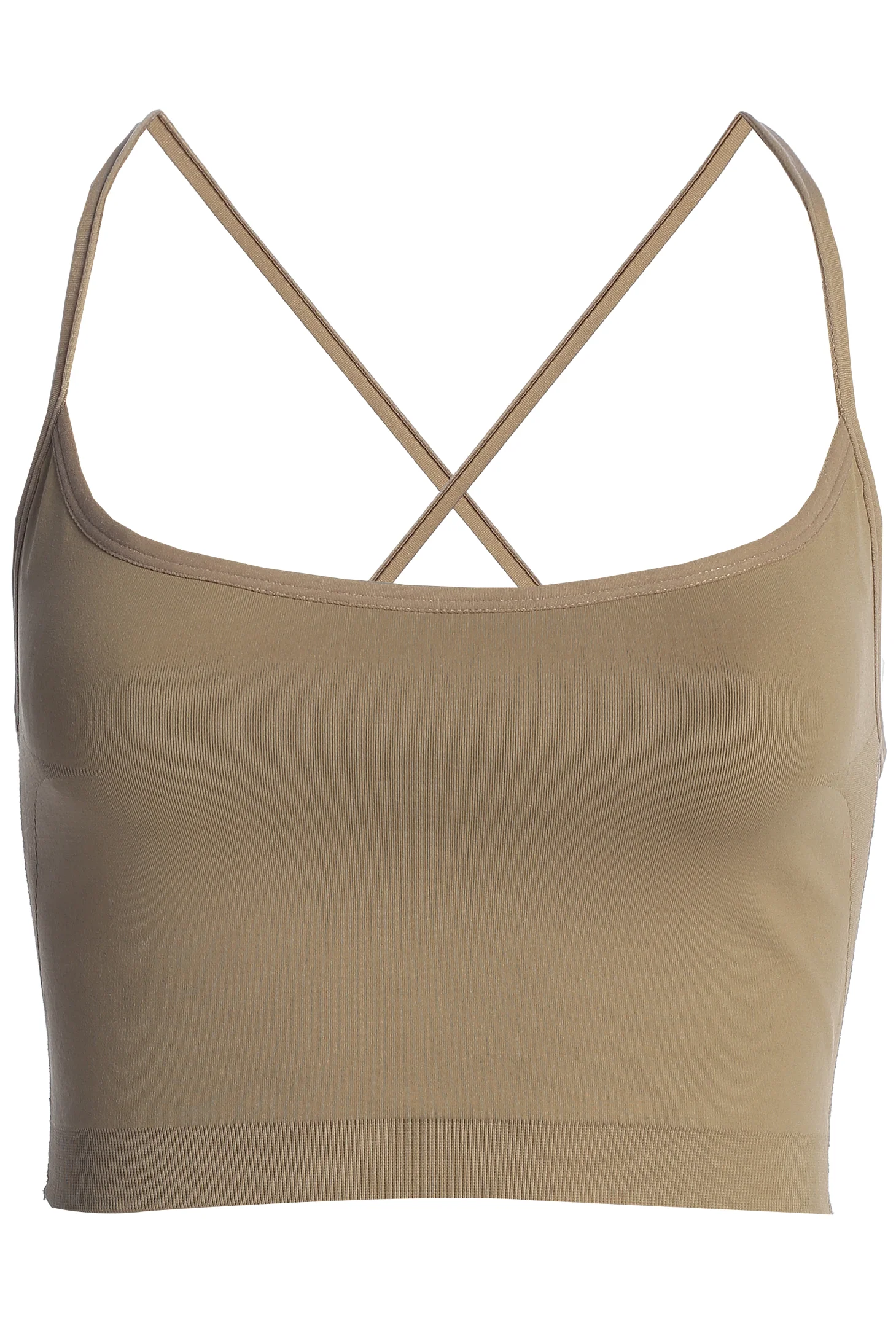 Beige Active Crop Top