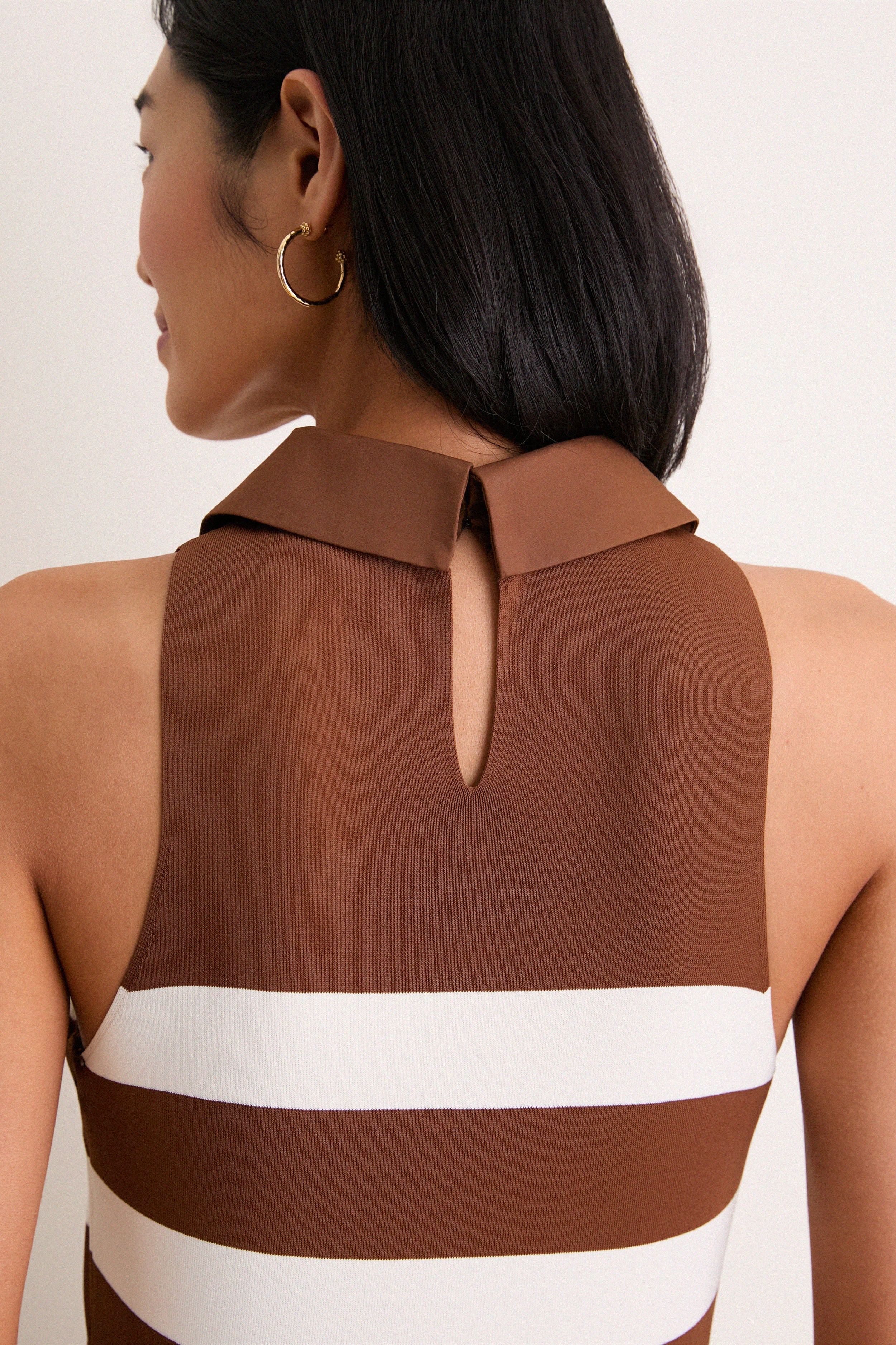Chocolate Stripe Marina Dress