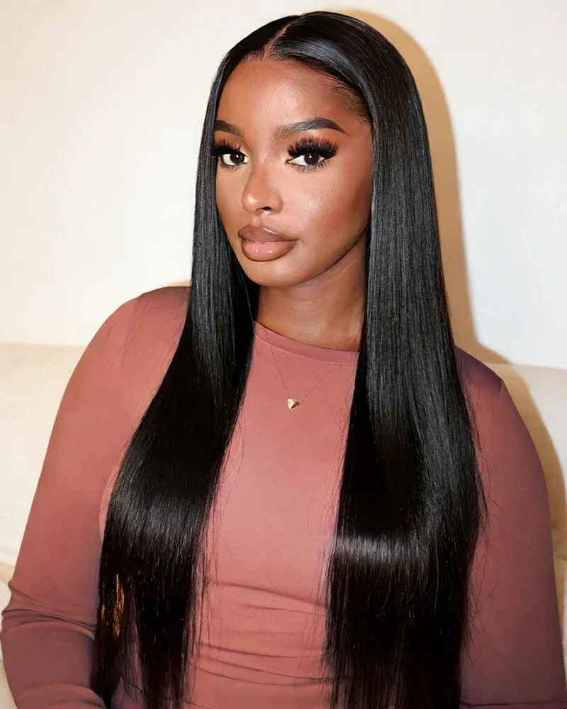 Ophirawig 13x6 Three-Go? Glueless Wig 36Inch Super Long Silky Straight With Drawstring Natural Black 100% Human Hair Wig