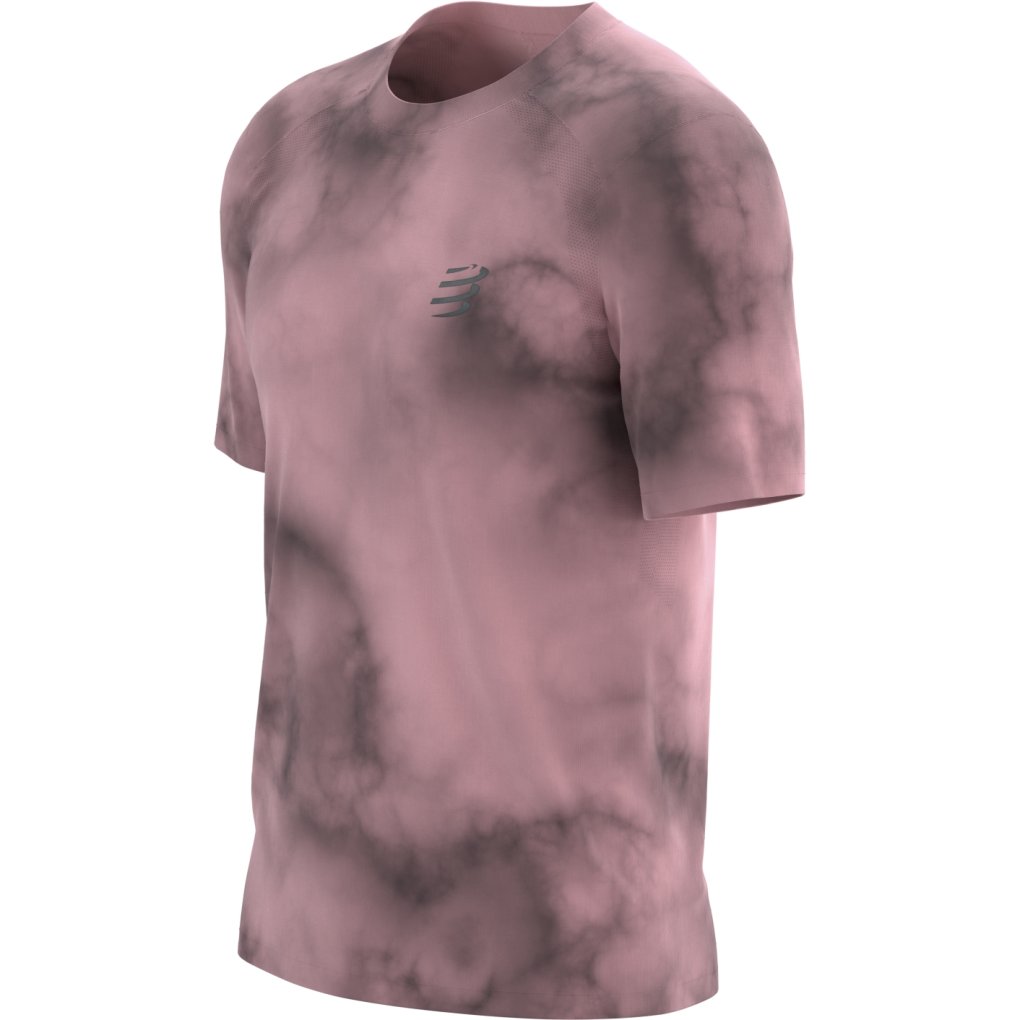 Compressport Performance Running T-Shirt Men - Eat My Dust! - zephyr tie dye