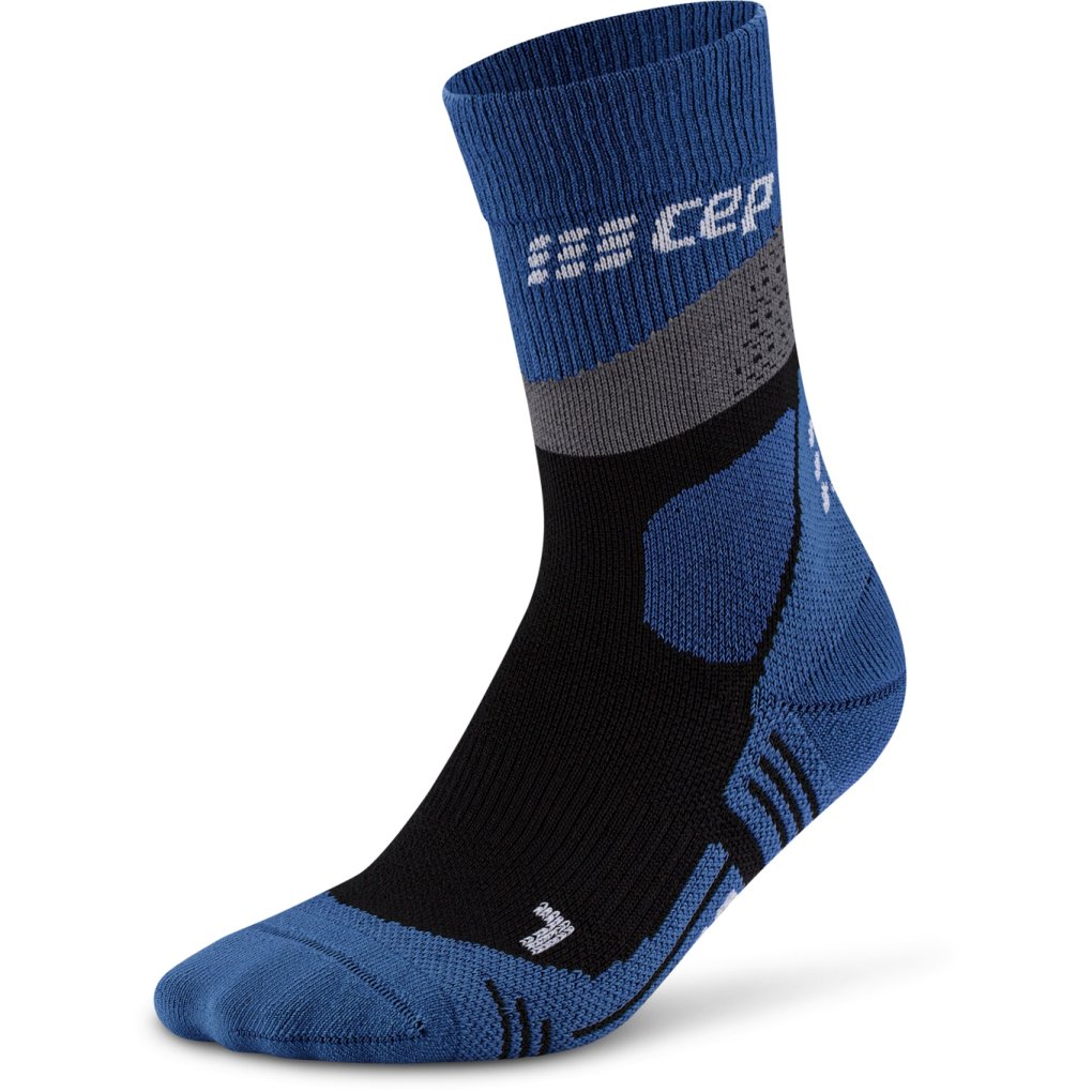 CEP Max Cushion Hiking Mid Cut Compression Socks Men - grey/blue