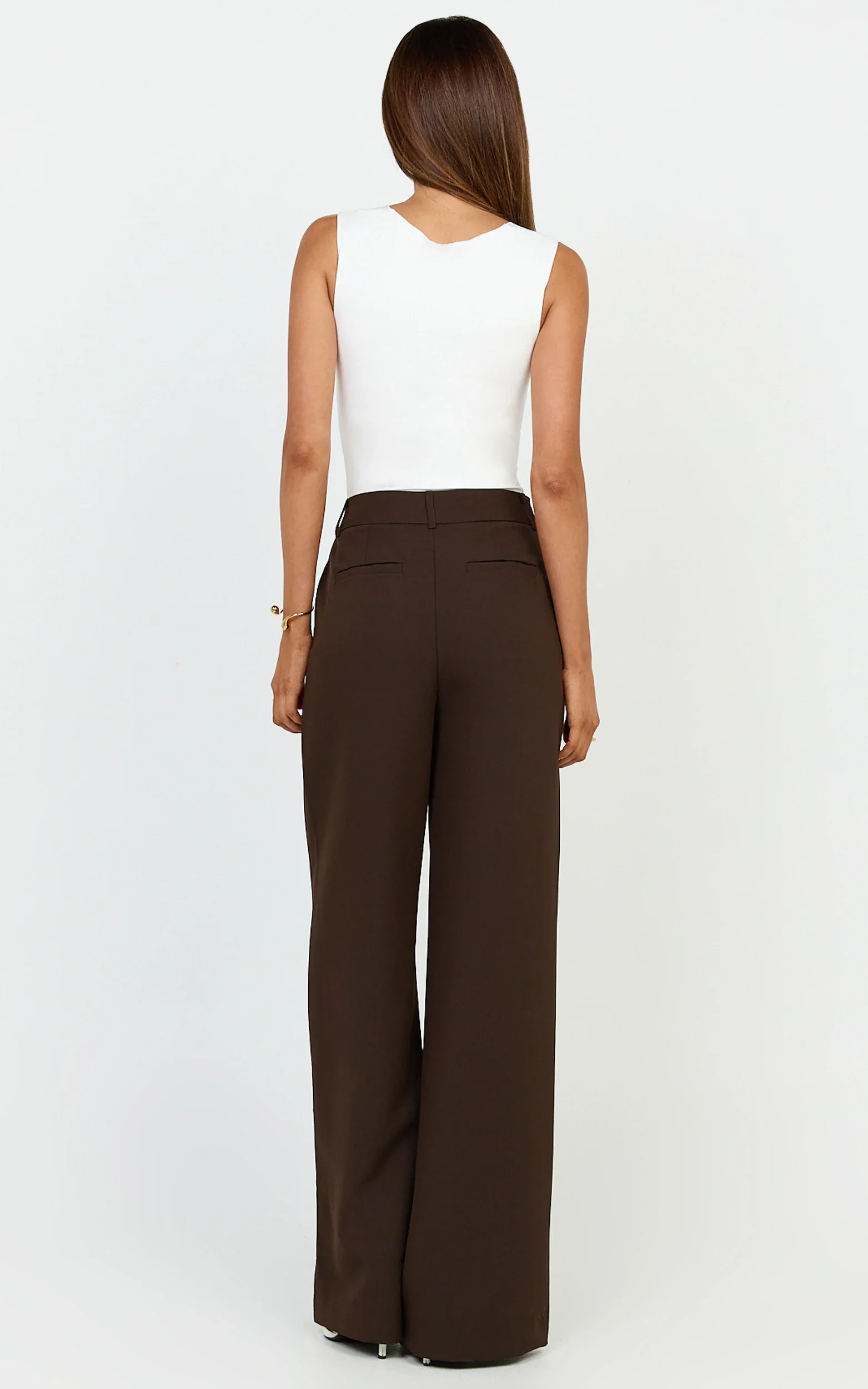 Nerine Bodysuit - Wide Strap Scoop Neck in White