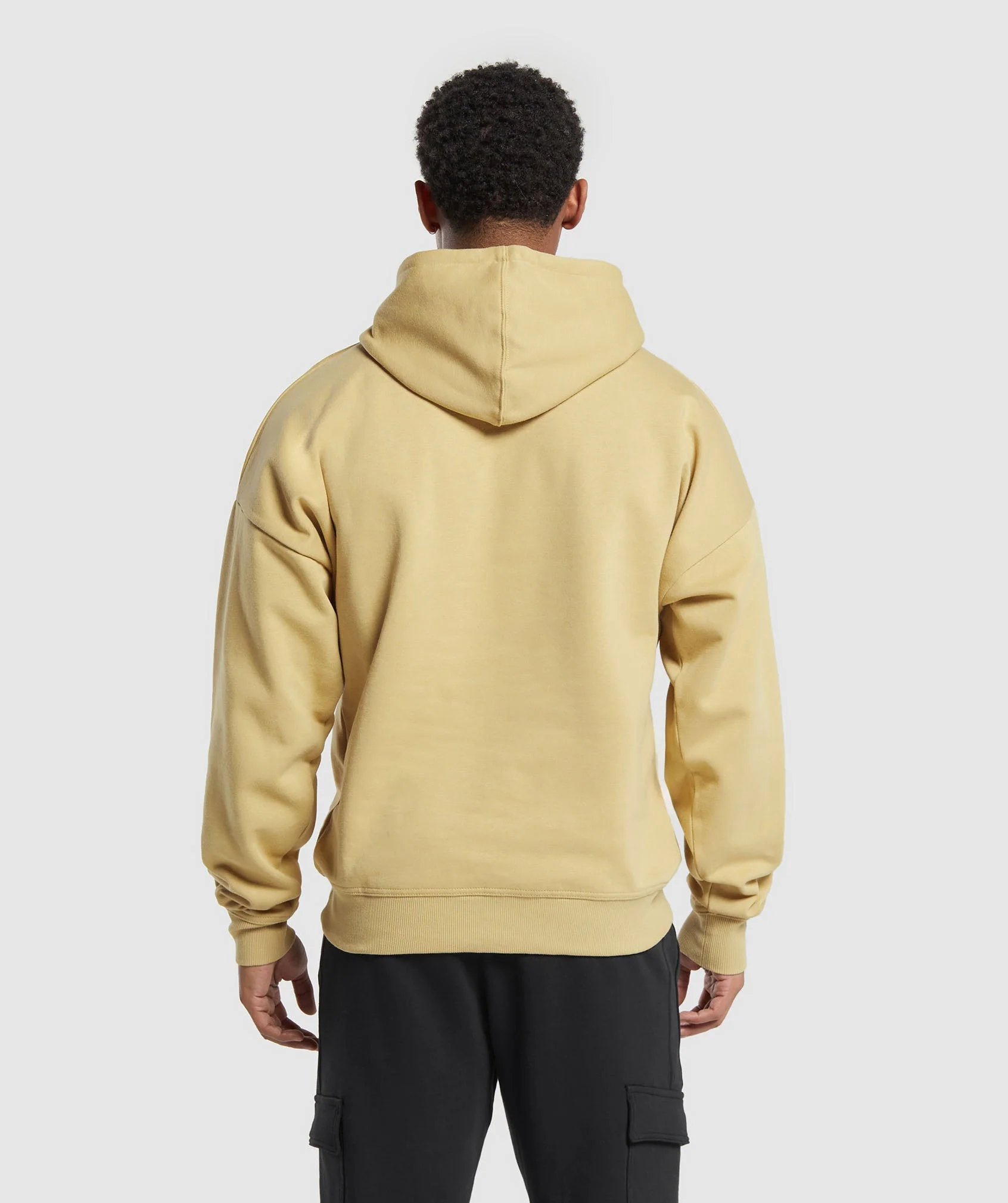 Crest Oversized Hoodie Khaki Yellow