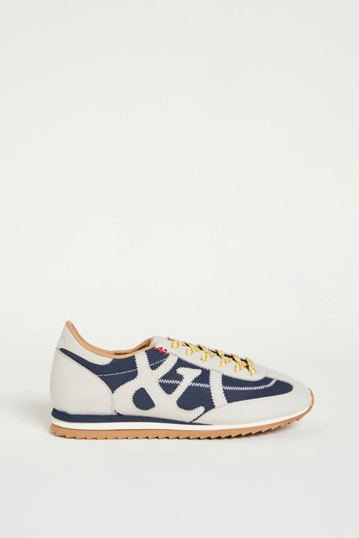 Fabric sneakers - WHITE BLUE