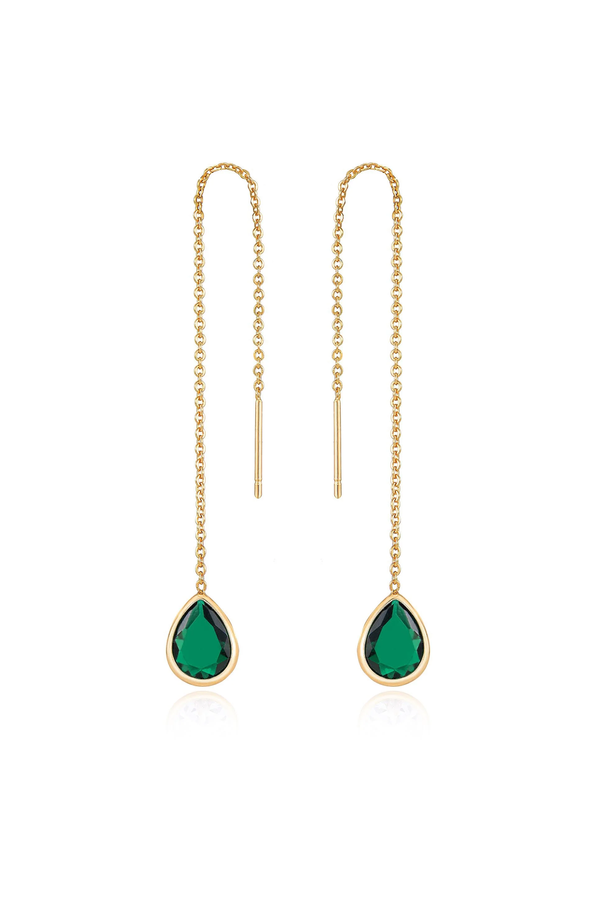 Barely There Chain and Crystal Dangle Earrings