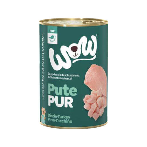 WOW! PURE 100% Dog Food - Canned - Chicken - 6 x 400 g