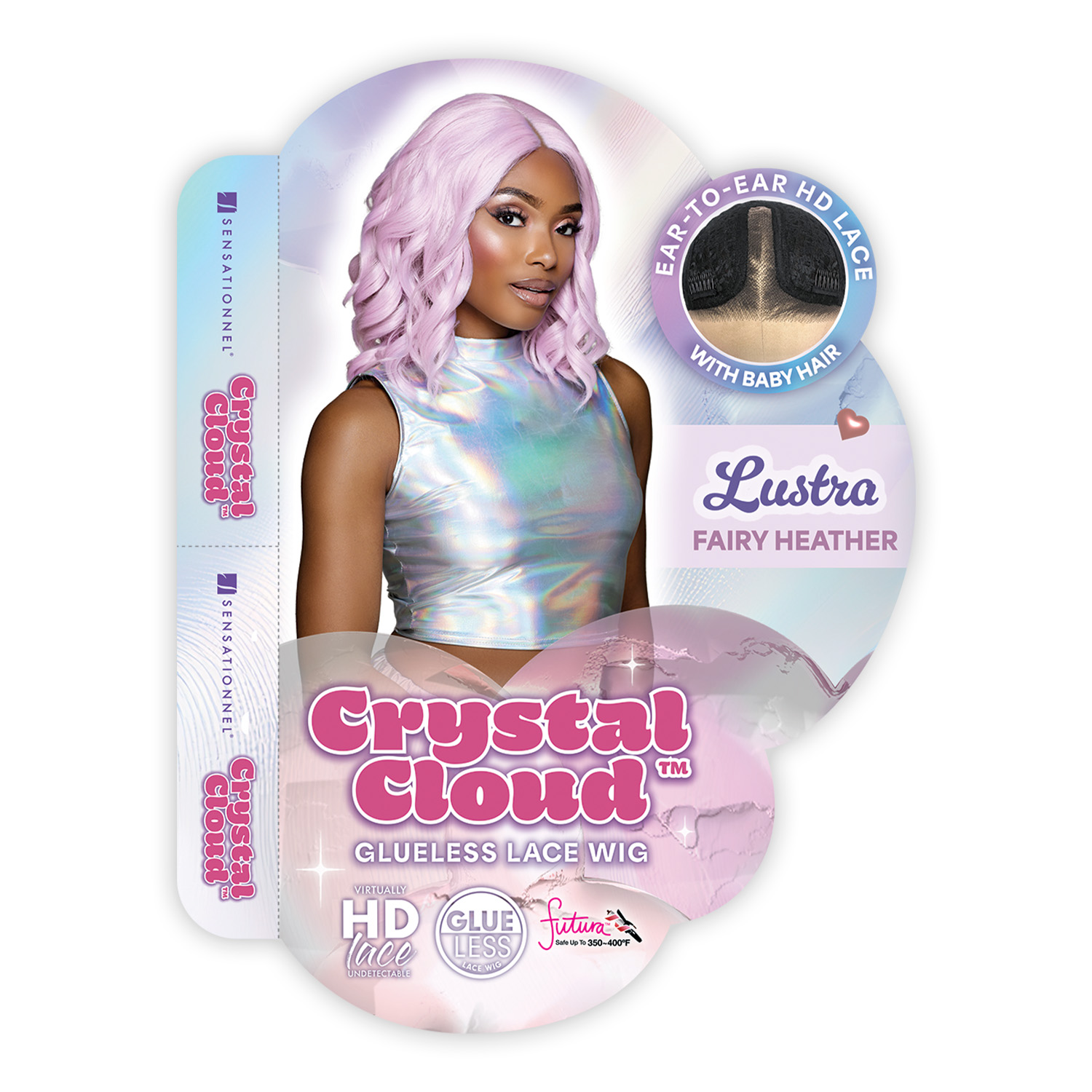Sensationnel HD Lace Front Wig Glueless Shear Muse Crystal Cloud Lustra