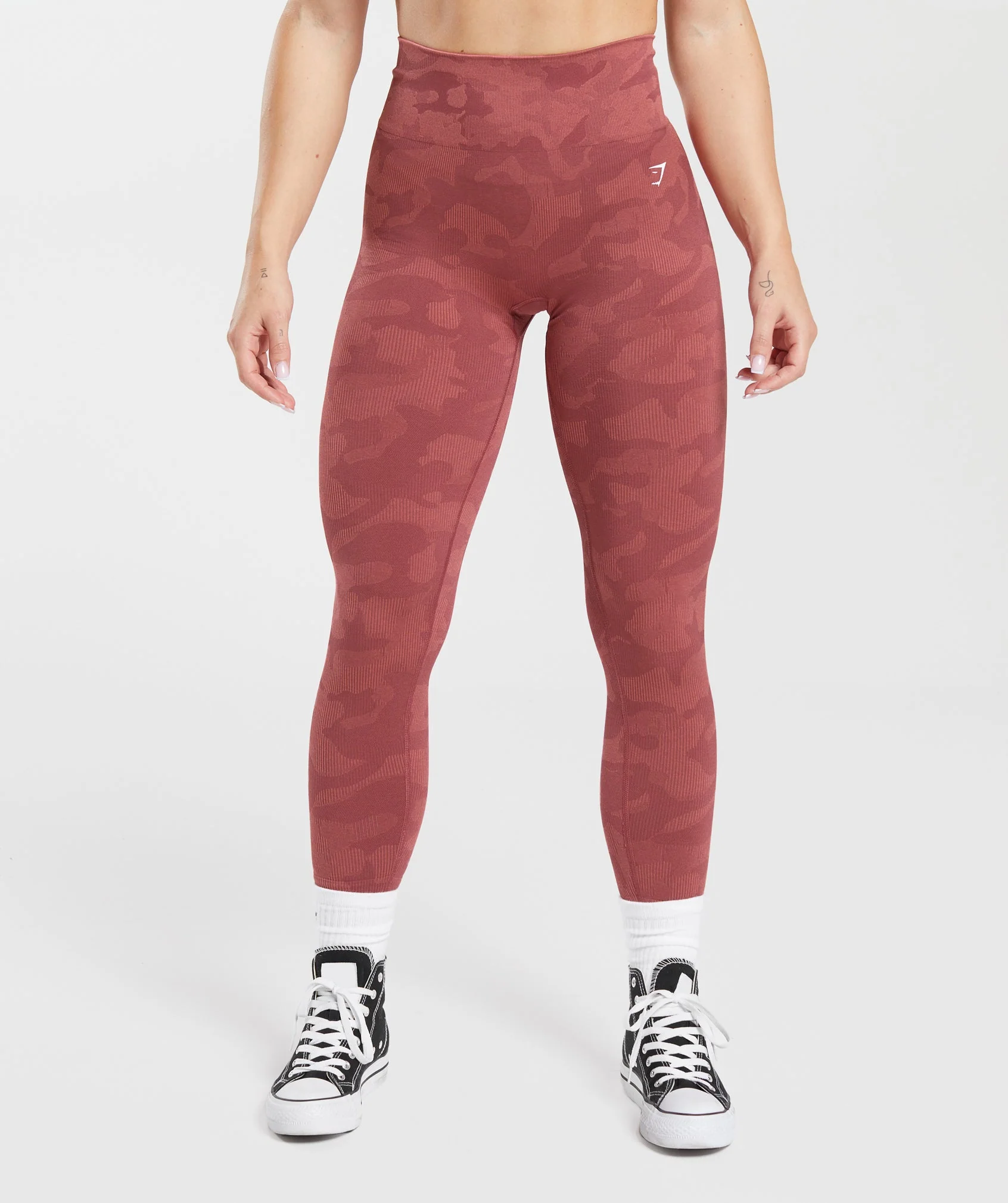 Adapt Camo Seamless Ribbed Leggings Soft Berry/Sunbaked Pink