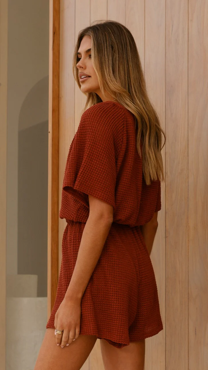 Loula Playsuit - Rust