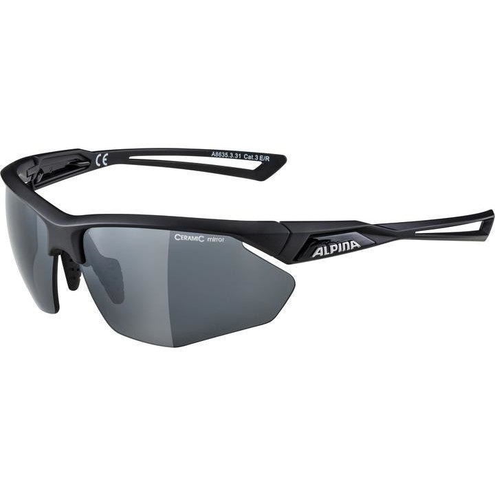Alpina Nylos HR Glasses - black matt/mirror black